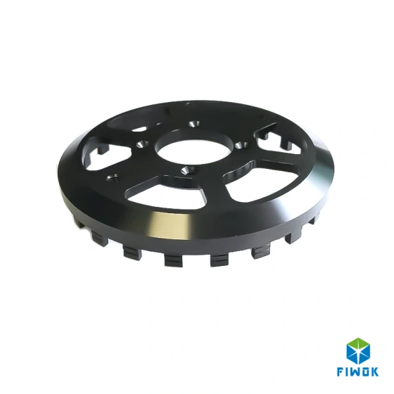 Turn-Mill Machined Aluminum 6061 Slotted Circular Housing