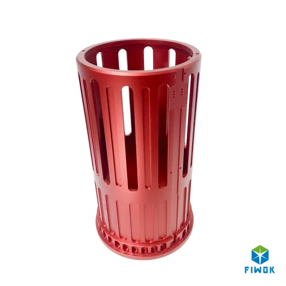 Turn-Mill Machined Aluminum 6061 Ventilated Cylindrical Housing